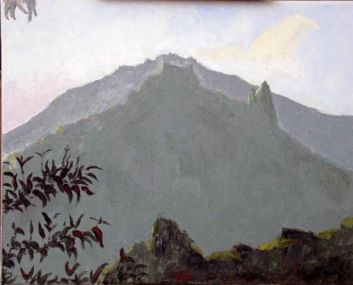 DOBRES MOUNTAIN OIL ON CANVAS 16X20