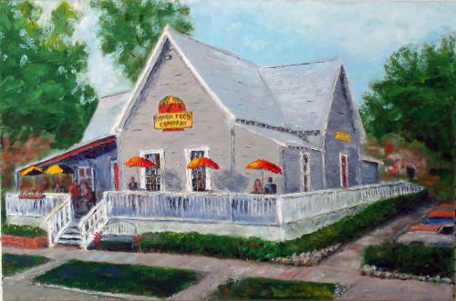 THE MONON FOOD COMPANY OIL ON CANVAS 24X36