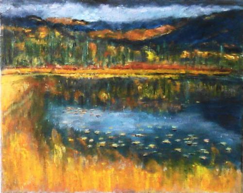 MOUNTAIN LAKE II OIL ON CANVAS 16X20