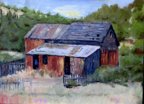 OHIO BARN       OIL ON CANVAS 18X24