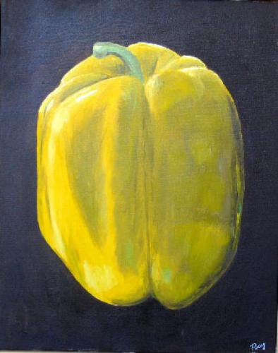 YELLOW PEPPER     OIL ON CANVAS 16X20