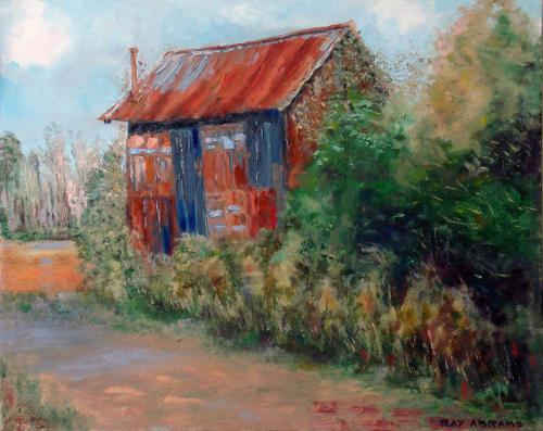 OLD TOBACCO BARN OIL ON CANVAS 24X30